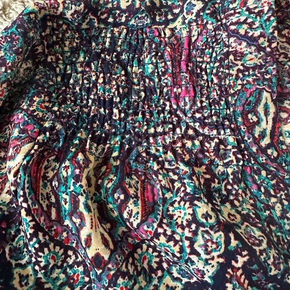 a.n.a by JCPenney Women’s Boho Tunic Top Paisley Print Long Sleeve Size Medium - Picture 2 of 5